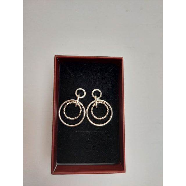 Cercei Argint 925 Cerc in Cerc, Jolie Silver, 5.6g, 2.5 cm x 2 cm - vivimall.ro