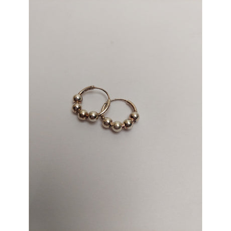 Cercei Argint 925 Creole 12 mm cu 4 Bilute, Jolie Silver, 1.6g, 1 cm x 1 cm - vivimall.ro