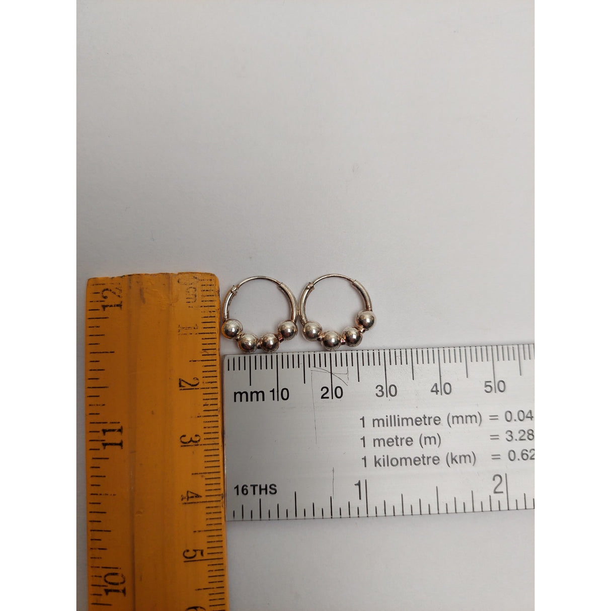 925 ezüst kreol fülbevaló 12 mm 4 golyóval, jolie ezüst, 1.6G