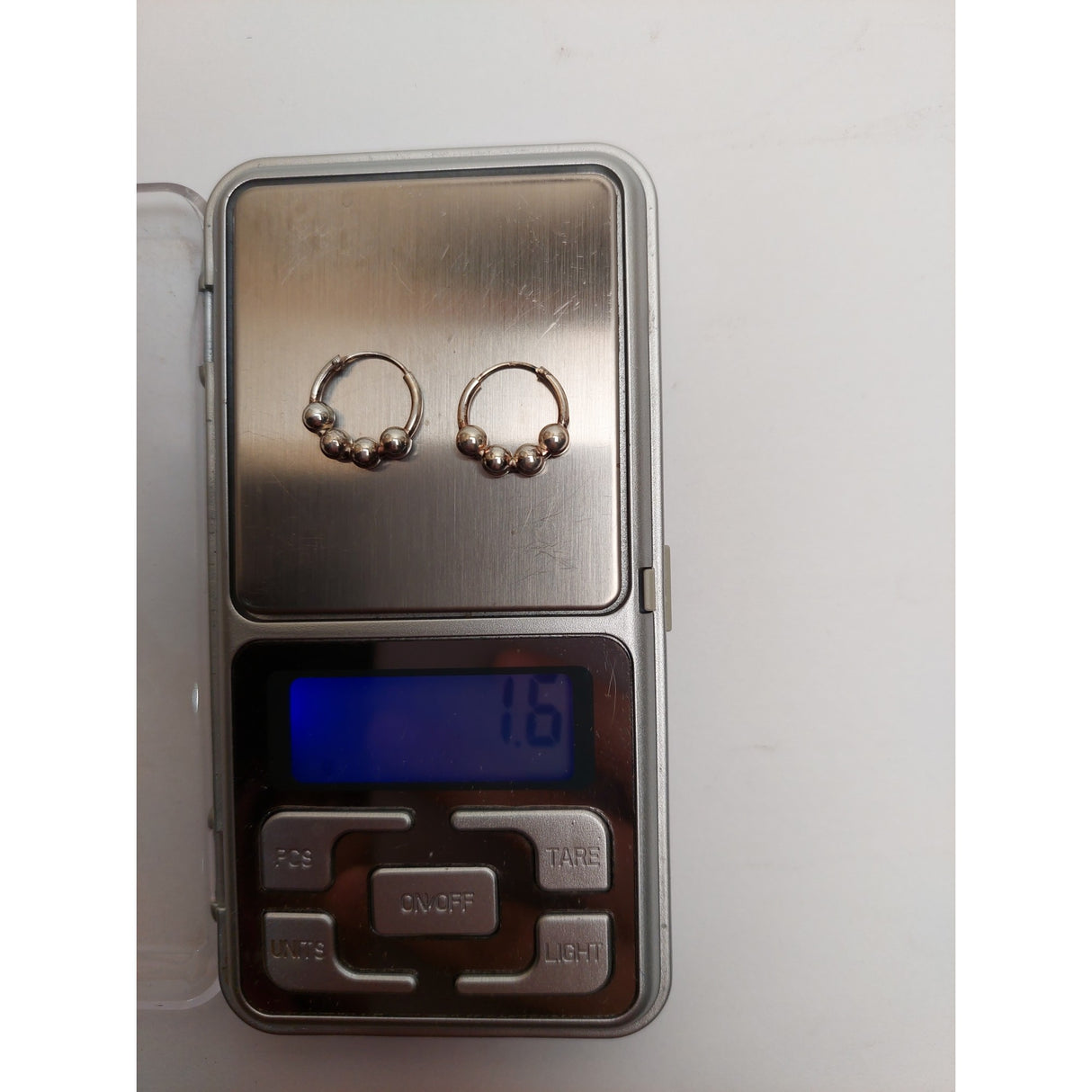 Cercei Argint 925 Creole 12 mm cu 4 Bilute, Jolie Silver, 1.6g, 1 cm x 1 cm - vivimall.ro