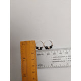 925 ezüst kreol fülbevaló 12 mm fekete kövekkel, jolie ezüst, 1.2G