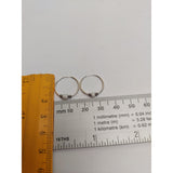 Cercei Argint 925 Creole 15 mm cu Piatra Alba, Jolie Silver, 0.9g, 2 cm x 1.3 cm - vivimall.ro