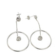 Cercei Argint 925 cu Lantisor si Cerc 23 mm - vivimall.ro
