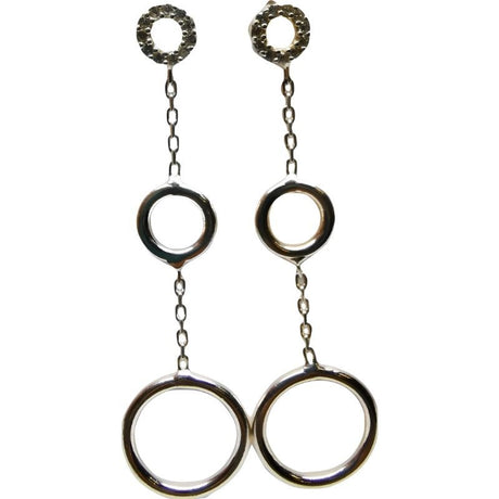 Cercei Argint 925 Trei Cercuri cu Lantisor - vivimall.ro