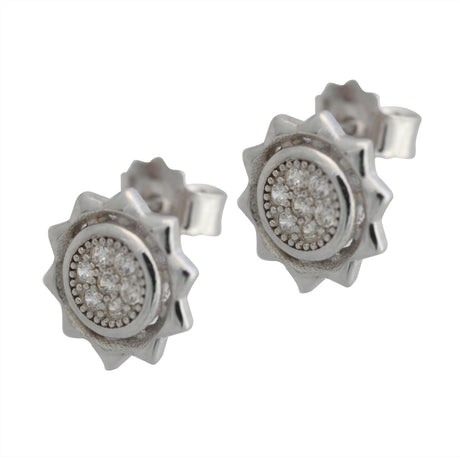 Cercei Soare cu Zirconii, Argint 925 - vivimall.ro