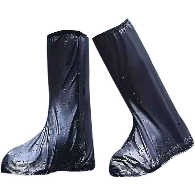 Protectie Incaltaminte pentru Ploaie si Noroi, Flippy, Impermeabila, Talpa Antiderapanta, cu Fermoar si Capsa, Inaltime 40 cm, Marime XL 40-41, Negru - vivimall.ro