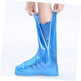 Protectie Incaltaminte pentru Ploaie si Noroi, Flippy, Impermeabila, Talpa Antiderapanta, cu Fermoar si Capsa, Inaltime 40 cm, Marime S 34-35, Albastru - vivimall.ro
