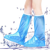 Protectie Incaltaminte pentru Ploaie si Noroi, Flippy, Impermeabila, Talpa Antiderapanta, cu Fermoar si Capsa, Inaltime 40 cm, Marime S 34-35, Albastru - vivimall.ro