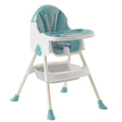 Scaun de Masa Pliabil 3in1, Vivimall, Reglabil, Multifunctional, 3 Pozitii, Masuta si Husa Detasabile, Centura de Siguranta, Albastru - vivimall.ro