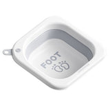 Lavoar Pliabil, Vivimall, pentru Copii 1-8 Ani, 28.5x28.5x10 cm, din PE+PP, 3.5l, Model Picioare, Gri - vivimall.ro