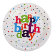 Set 6 Farfurii de Unica Folosinta, Vivimall, Colectia Happy Birthday, 23 cm, din Carton Laminat, Multicolor - vivimall.ro