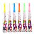Set 6 Suflatori, Vivimall, Colectia Happy Birthday, 20 cm, din Carton, Multicolor - vivimall.ro