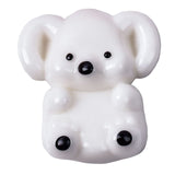 Jucărie antistres squishy Flippy Koala Kawaii, TPR moale alb, 4,5 cm, vedere frontală