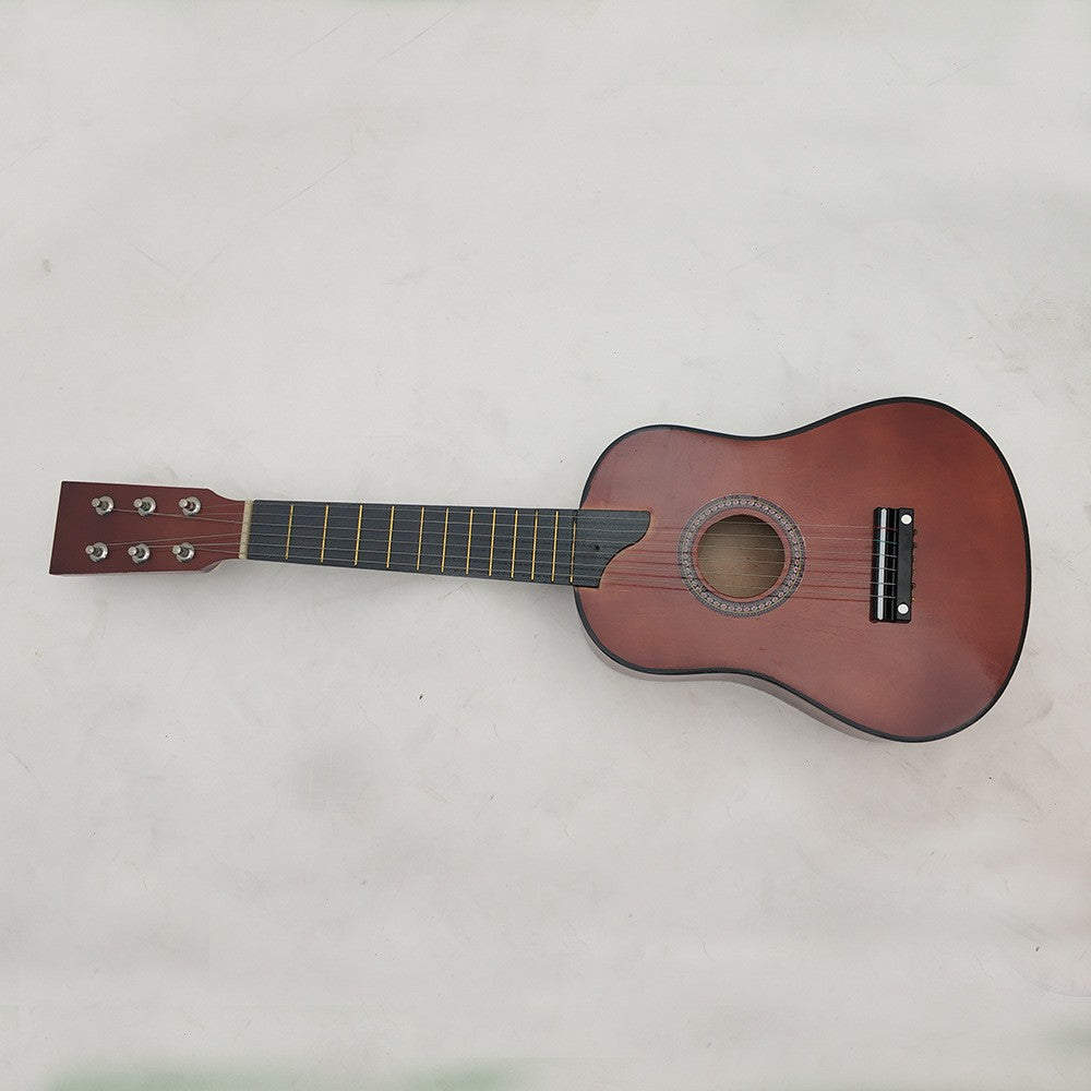 Chitara pentru Copii, Flippy, din Lemn si Plastic, pentru Incepatori, 63.5 x 22 x 5.8 cm, Maro - vivimall.ro