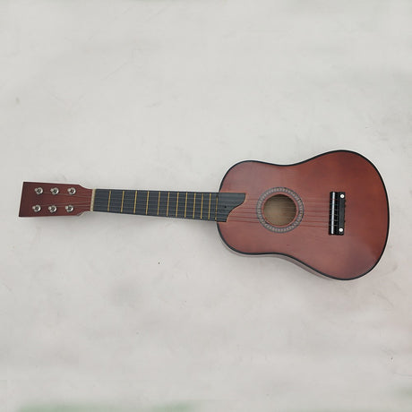 Chitara pentru Copii, Flippy, din Lemn si Plastic, pentru Incepatori, 63.5 x 22 x 5.8 cm, Maro - vivimall.ro