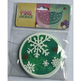 Suport Pentru Pahar, Model Fulg De Nea, Din Pvc, 10 Cm, Rezistent La Caldura, Verde - vivimall.ro