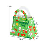 Geanta pentru Copii, Vivimall, Pliabila, pentru Cadouri de Craciun, din Panza Netesuta, 13 x 12 x 6 cm, Verde - vivimall.ro