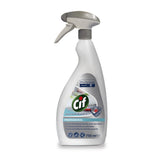 Flacon CIF Professional Alcohol Spray 0,75 L cu capac pulverizator, detaliu etichetă cu specificații D4.12