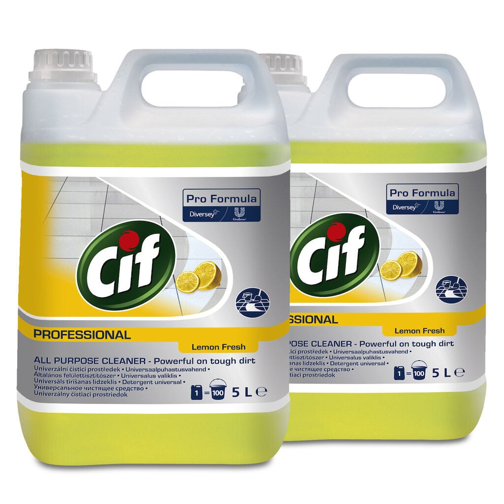 Pachet CIF Professional 2×5 L pentru curățarea suprafețelor ceramice și laminate