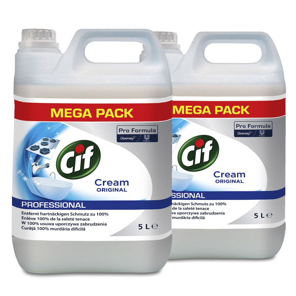 Pachet CIF Professional Cream – Crema de Curatare Non-Abraziva, 2×5 L - vivimall.ro