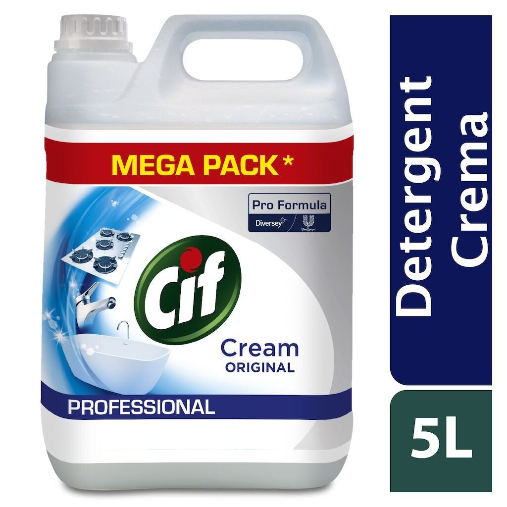 CIF Professional Cream – Crema de Curatare Non-Abraziva, 5 L - vivimall.ro