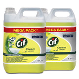 Pachet cremă CIF Professional Lemon 2×5 L, vedere frontală a ambelor recipiente albe cu galben