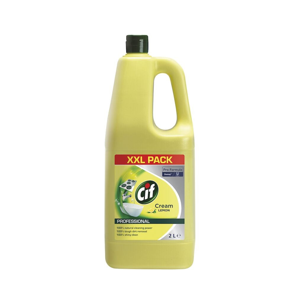Pachet CIF Professional Cream Lemon – Crema de Curatare cu Lamaie 6×2 L - vivimall.ro