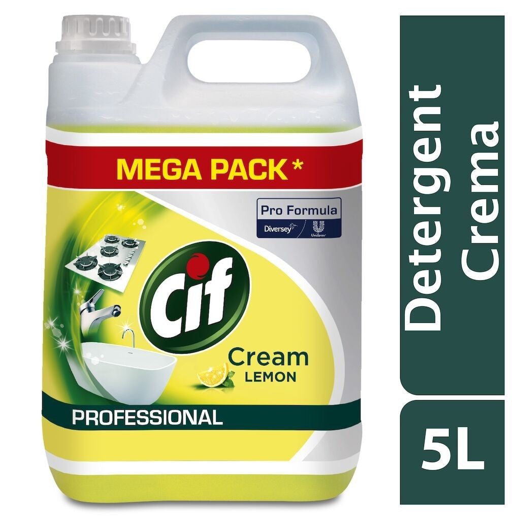 CIF Professional Cream Lemon – Crema de Curatare Non-Abraziva cu Lamaie 5 L - vivimall.ro