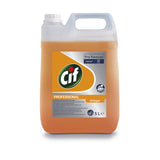 Flacon CIF Professional Heavy Duty Vinegar 5 L, etichetă cu formulă Pro Formula și oțet natural