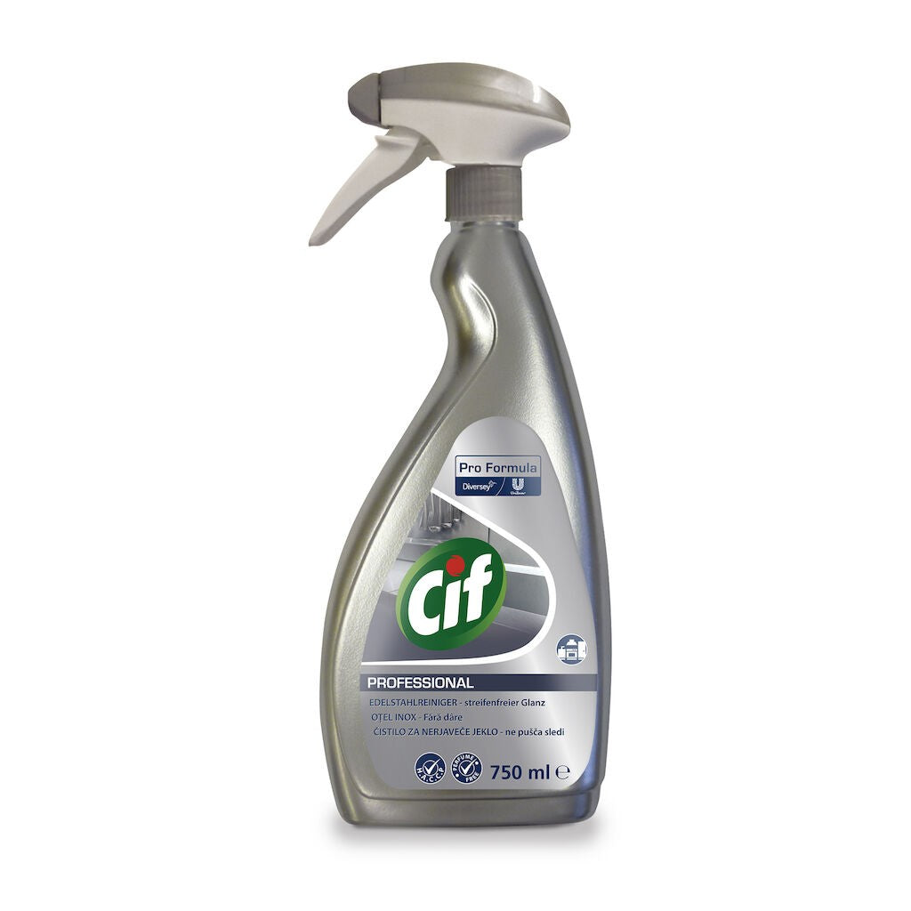 Pachet CIF Professional Stainless Steel – Detergent pentru Inox 6×0,75 L - vivimall.ro