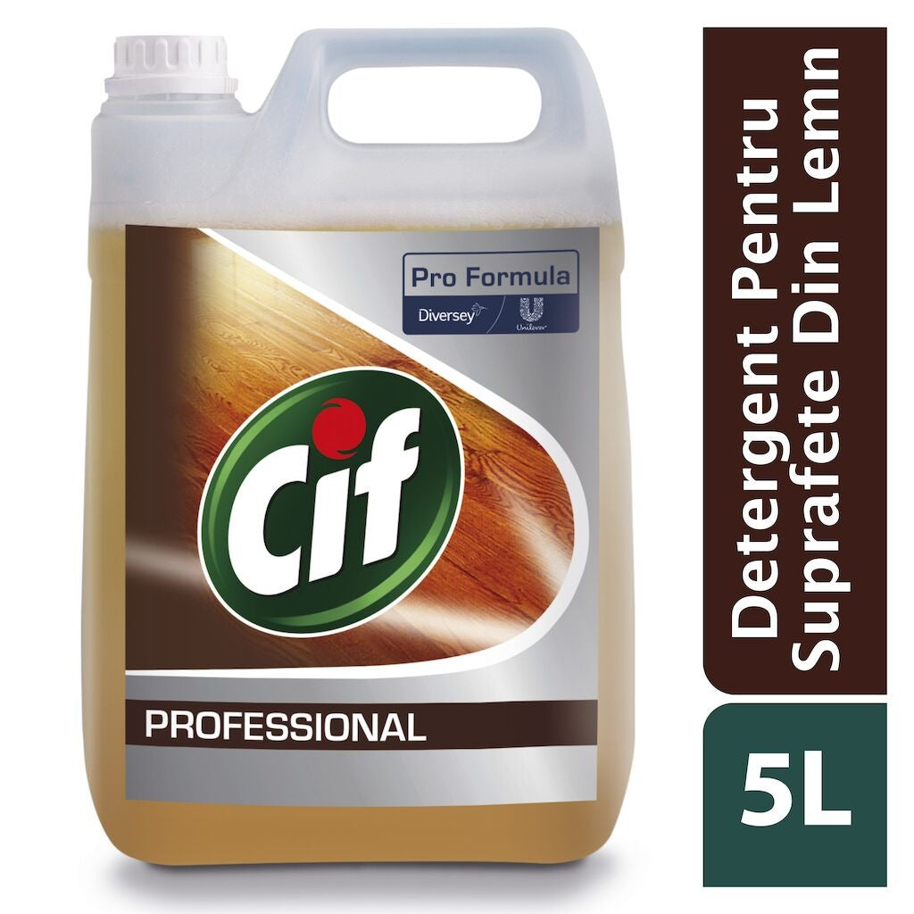 Detergent CIF Pro Formula pentru parchet impermeabilizat, detaliu capac și dozator