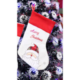 Ciorap Cadouri, culoare alba, imprimeu Mos Craciun, marimea 16x30 cm, Flippy - vivimall.ro