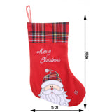 Ciorap Cadouri, culoare rosie, imprimeu Mos Craciun ,marimea 15x30 cm, Vivimall - vivimall.ro