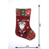 Ciorap Cadouri,Flippy,cu model Mos Craciun,rosu, marimea 20x30 cm, textil, interior - vivimall.ro