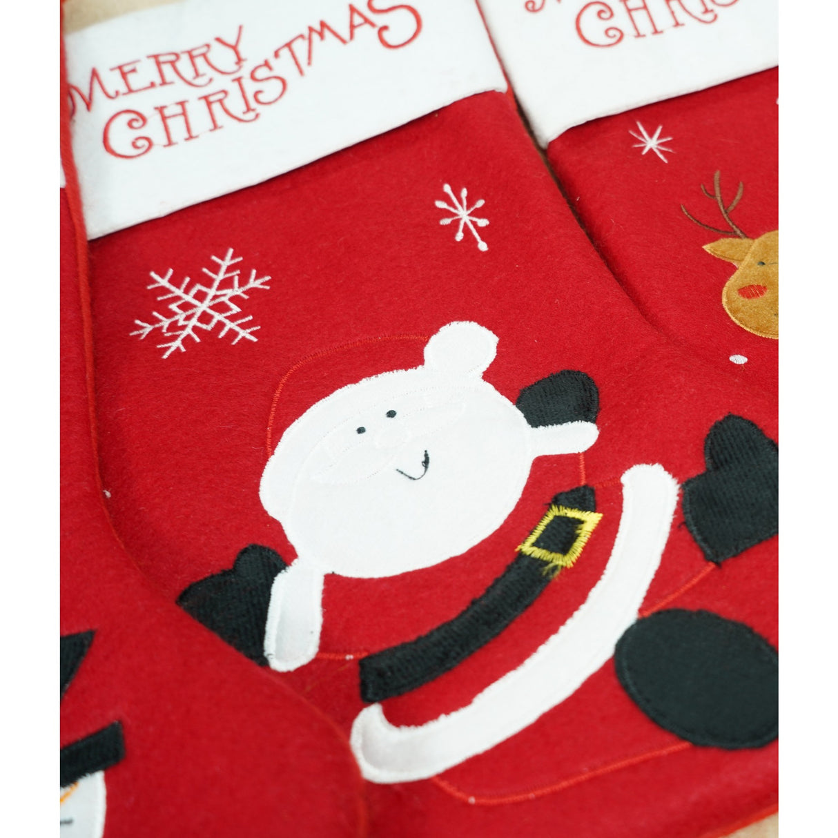 Ciorap Cadouri, Flippy,cu model Mos Craciun, rosu, marimea 20x40 cm, textil, interior - vivimall.ro