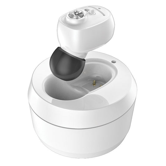 Aparat Auditiv Intraauricular In-Ear, Vivimall, Amplificator de sunet pentru Auz, Minuscul Design Nou, 14 x 10 x 3.8 cm, 116 gr, Alb - vivimall.ro