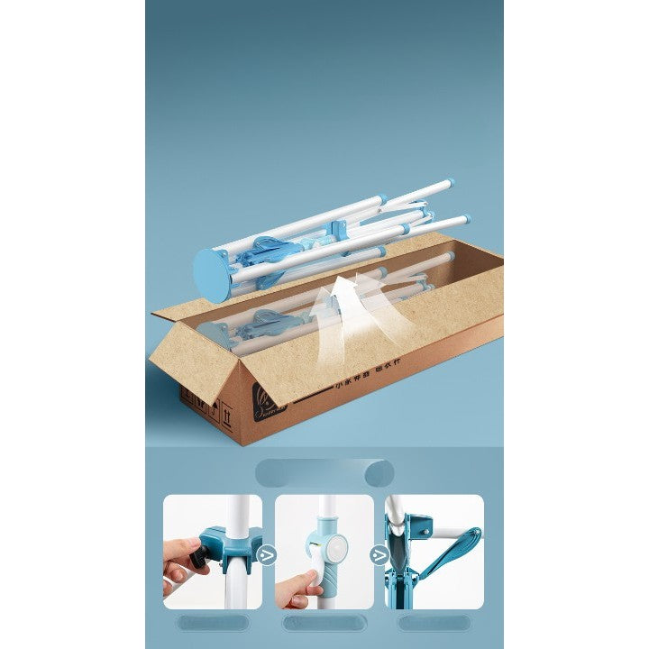 Uscator de  Rufe, Vivimall, Tip Umbrela, Pliabil, Telescopic, pentru Interior-Exterior, cu Patru Tije, Picior Anti-Alunecare, Inaltime Ajustabila, 108 pana la 165 cm - vivimall.ro