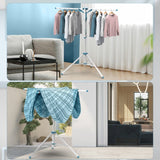 Uscator de  Rufe, Vivimall, Tip Umbrela, Pliabil, Telescopic, pentru Interior-Exterior, cu Patru Tije, Picior Anti-Alunecare, Inaltime Ajustabila, 108 pana la 165 cm - vivimall.ro