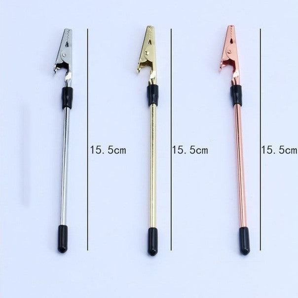 Clema mini pentru fixarea bijuteriilor, Vivimall, din Metal, Ajutor pentru Bratari, Incuietori, Fermoare, Ajustare, Clema pentru Gura, 15.5 cm, Auriu Rose - vivimall.ro