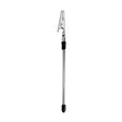 Clemă mini argintie din metal pentru fixarea brățărilor și colierelor, vedere frontală, lungime 15,5 cm