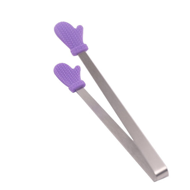 Cleste Creativ pentru Mancare, Vivimall, Model Manusi din Silicon, 14.5x3 cm, Rezistent la Temperaturi Inalte si Coroziune, Mov - vivimall.ro