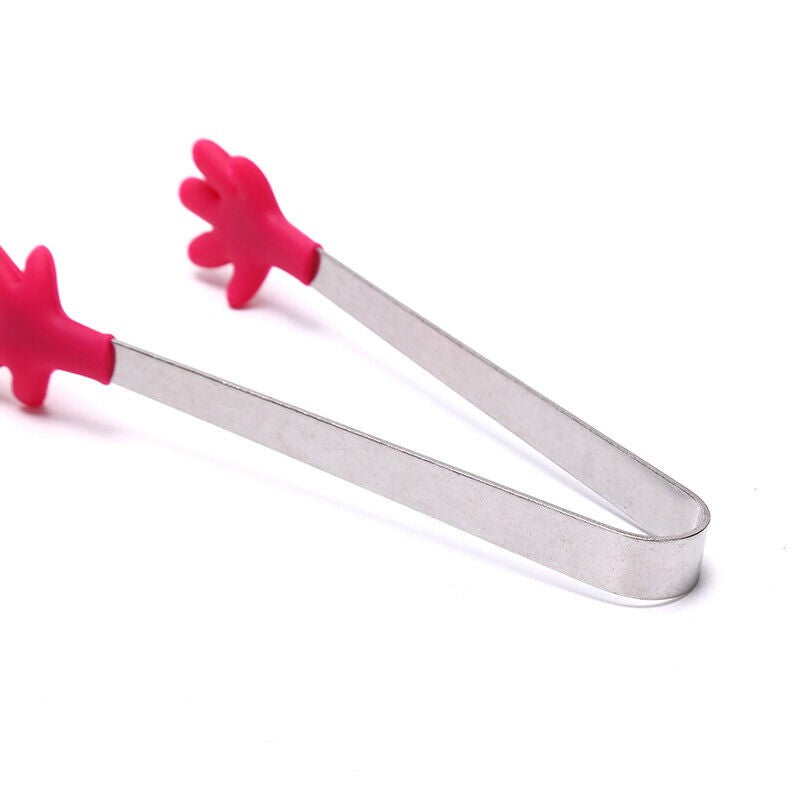 Cleste Creativ Pentru Mancare, Model Manute Din Silicon, 14.5X3 Cm, Rezistent La Temperaturi Inalte Si Coroziune - vivimall.ro