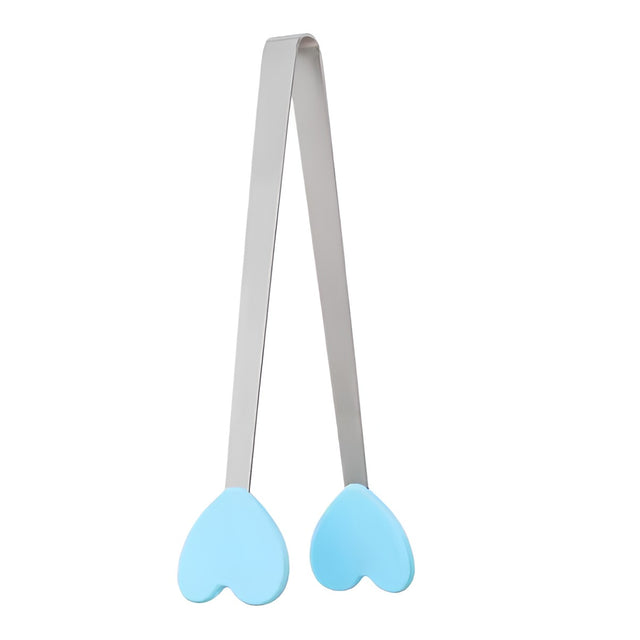 Cleste Creativ pentru Mancare, Vivimall, Model Inimioare din Silicon, 14.5x3 cm, Rezistent la Temperaturi Inalte si Coroziune, Albastru - vivimall.ro