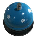 Clopotel Metalic Multifunctional, Vivimall, Alastru cu Imprimeu Labuta Alba, 7.5x7.5x6.5 cm, Dresaj, Receptie, Restaurante - vivimall.ro