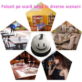 Multifunkcionális fém csengő, mosolygós arccal, recepció, étterem, kávézók