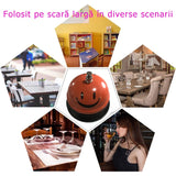 Multifunkcionális fém csengő, mosolygós arccal, recepció, étterem, kávézók