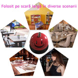 Multifunkcionális fém csengő, mosolygós arccal, recepció, étterem, kávézók