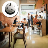 Clopotel Metalic Multifunctional, Vivimall, Alb cu Imprimeu Labuta Neagra, 7.5x7.5x6.5 cm, Dresaj, Receptie, Restaurante - vivimall.ro