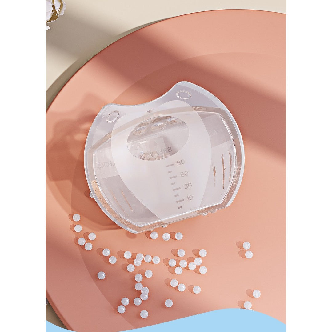 Colector de Lapte Matern, Vivimall, din Silicon Safety, Anti-debordare, 80 ml, Transparent - vivimall.ro