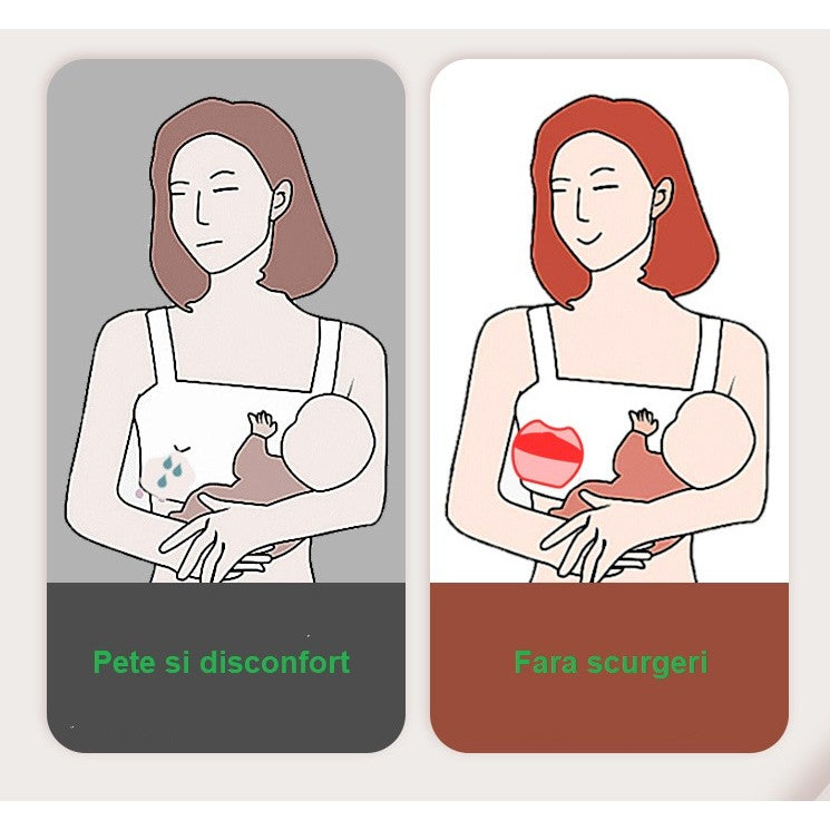 Colector de Lapte Matern, Vivimall, din Silicon Safety, Anti-debordare, 80 ml, Transparent - vivimall.ro